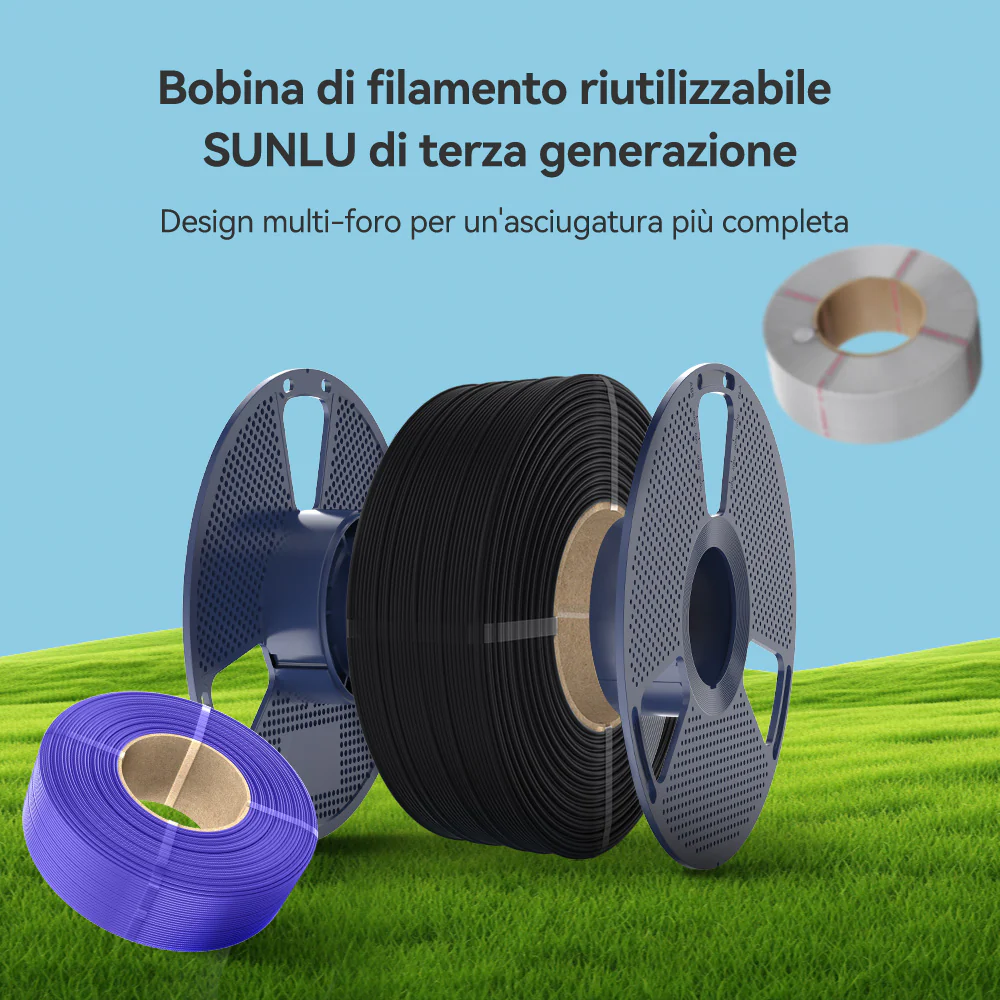 E ABS (Easy ABS) 3D Printer Filament 1KG (p.s.: Per la nuova bobina di ricarica è 0.9kg) - Image 9