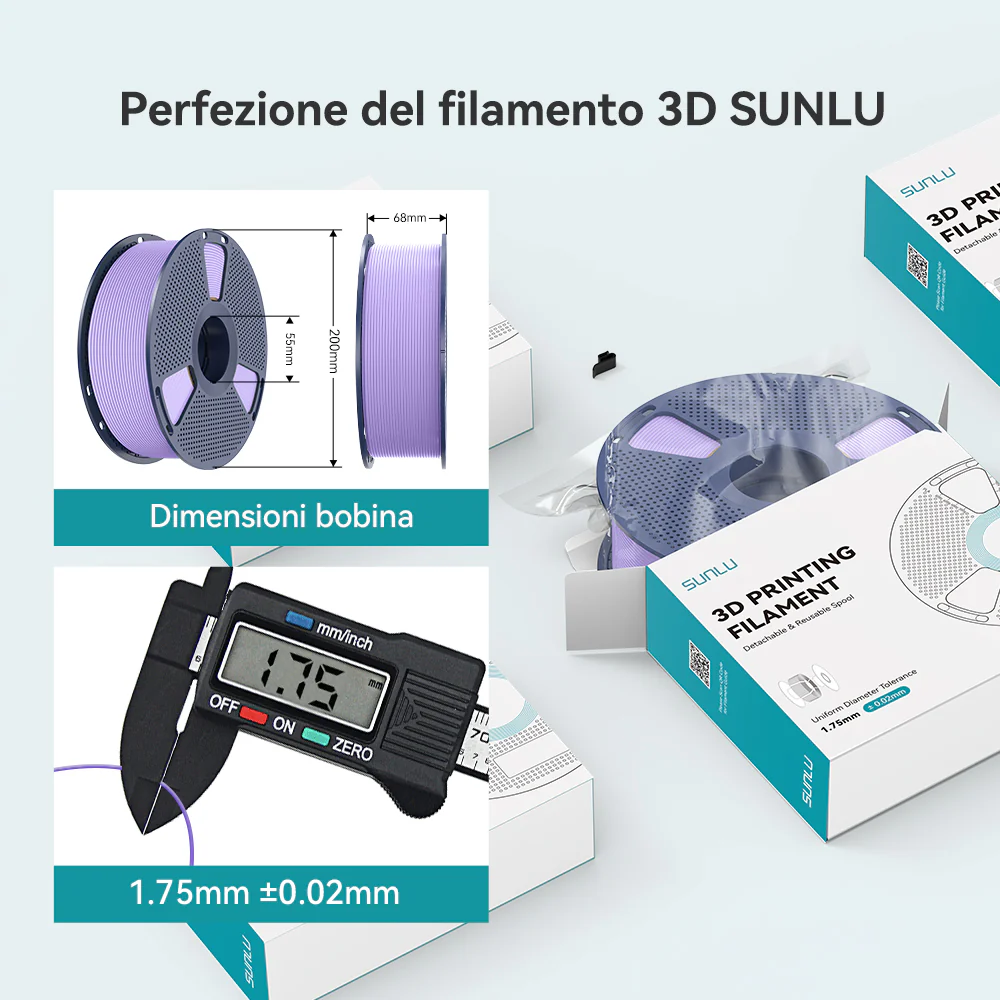 [MOQ: 3KG] Filamento per stampante 3D PLA Meta (colori macaron) 1 kg - Image 8