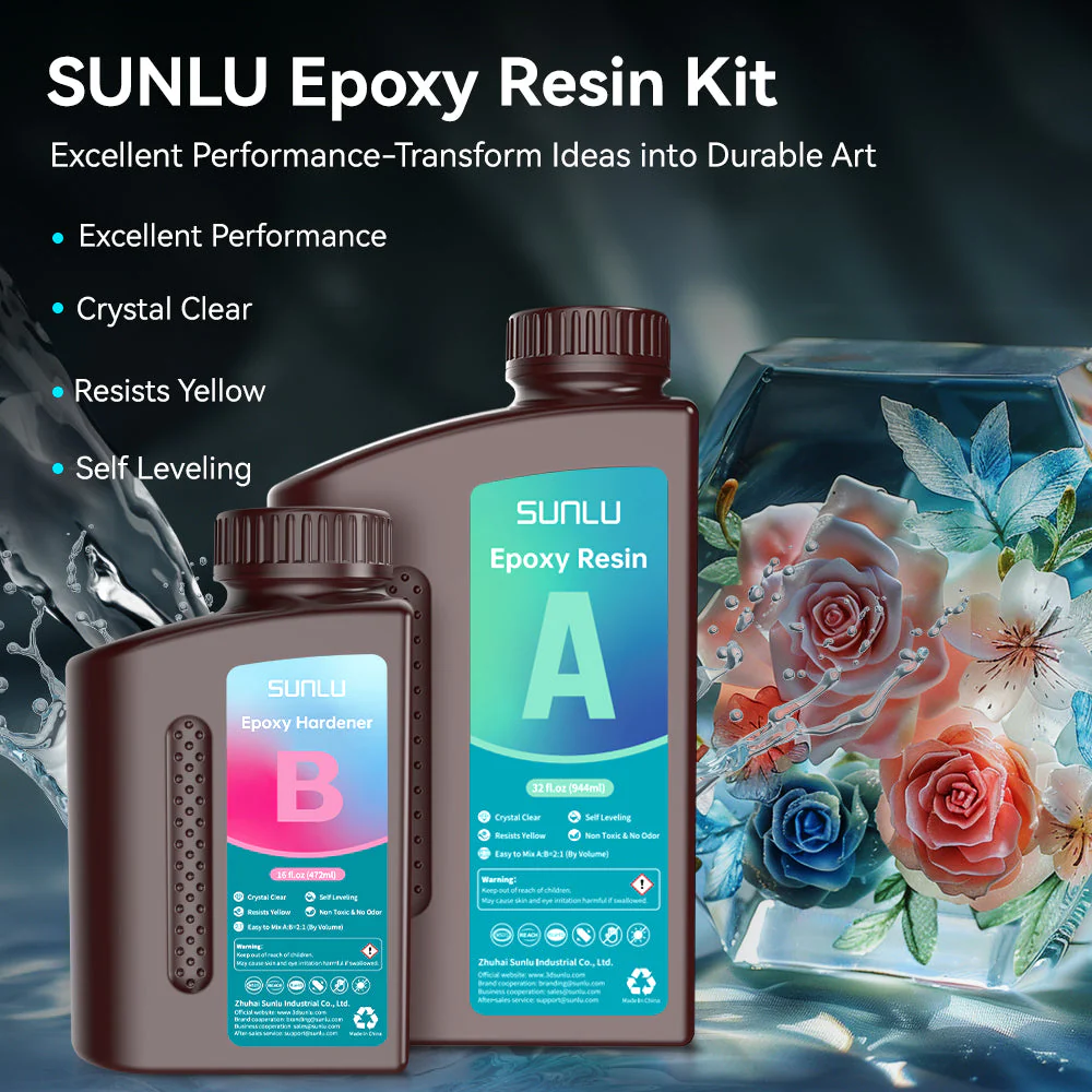 Kit resina epossidica trasparente 48OZ (32OZ+16OZ), perfetto per regali fai da te, colata, rivestimento, decorazione, piano tavolo fiume - Image 8