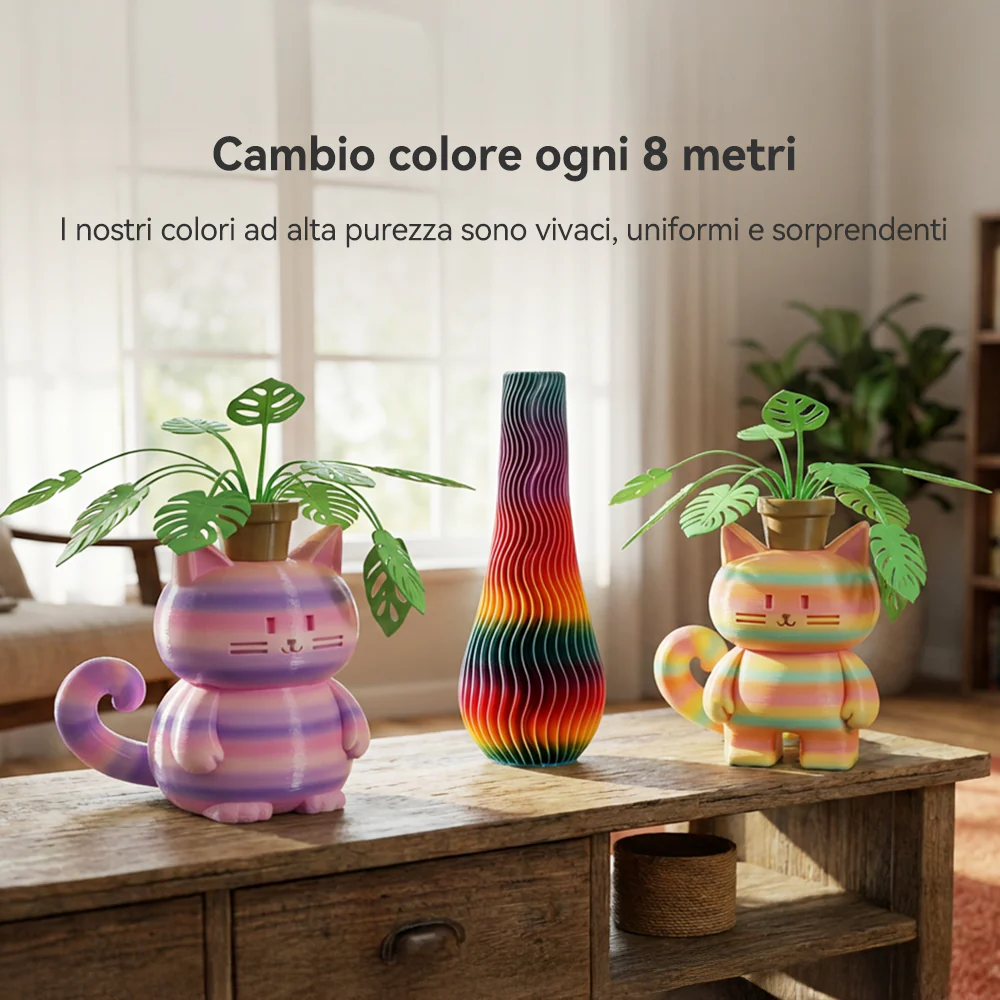 [MOQ: 3KG] Filamento Arcobaleno PLA, SILK, PETG per Stampante 3D 1KG - Image 3
