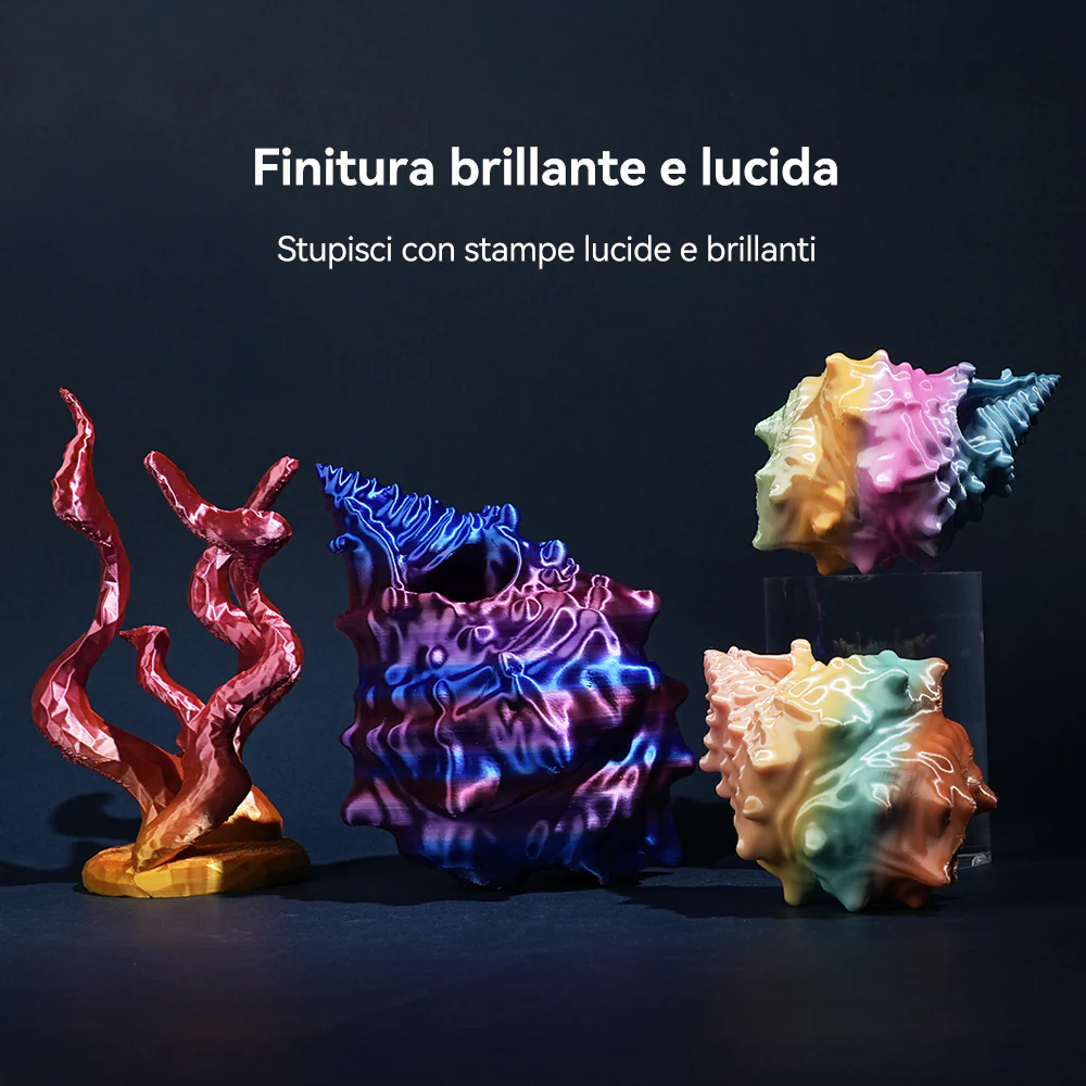 [MOQ: 3KG] Filamento Arcobaleno PLA, SILK, PETG per Stampante 3D 1KG - Image 5