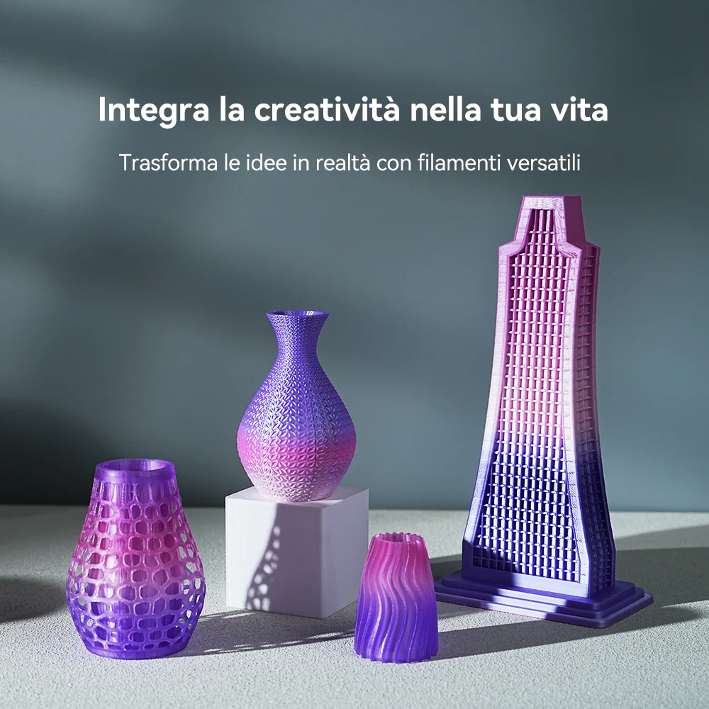 [MOQ: 3KG] Filamento Arcobaleno PLA, SILK, PETG per Stampante 3D 1KG - Image 6