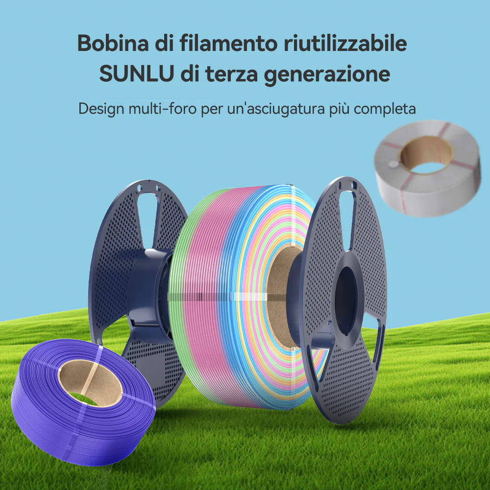 [MOQ: 3KG] Filamento Arcobaleno PLA, SILK, PETG per Stampante 3D 1KG - Image 9