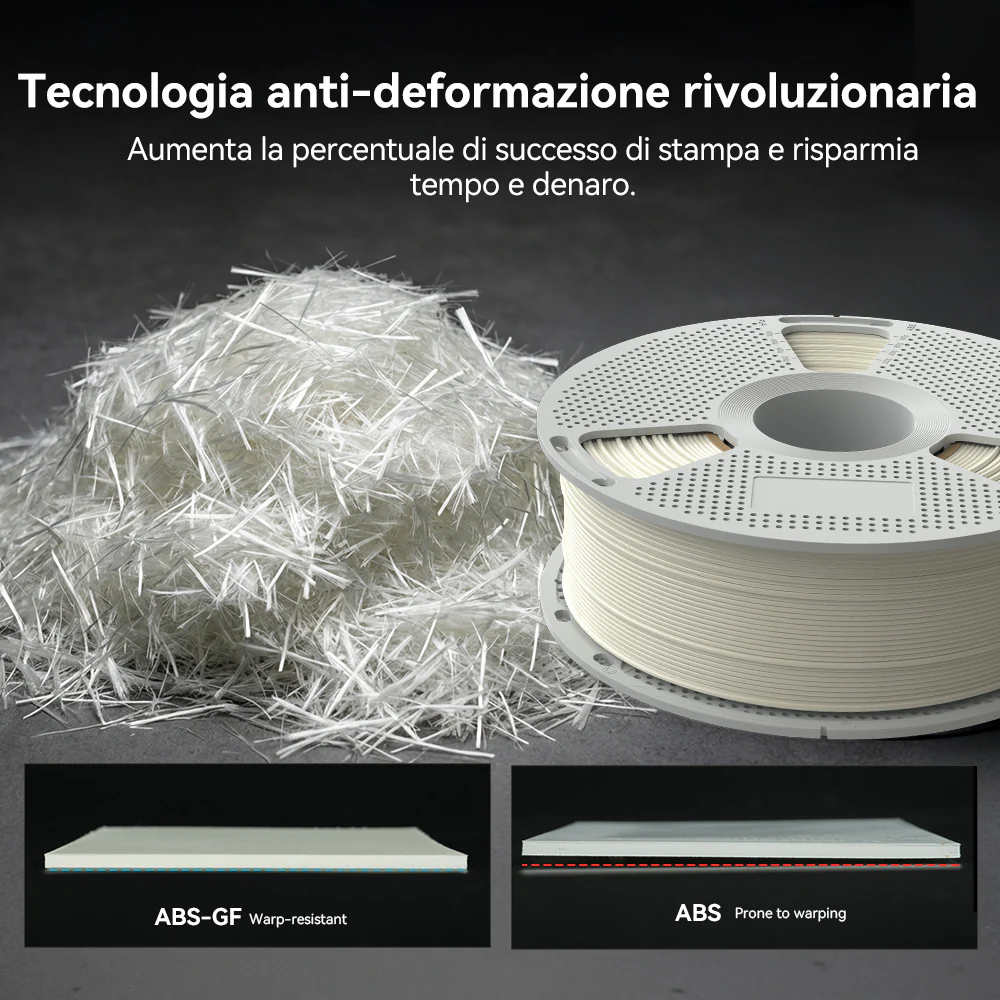 Filamento per Stampante 3D ABS-GF(ABS rinforzato con fibra di vetro) 1KG - Image 4