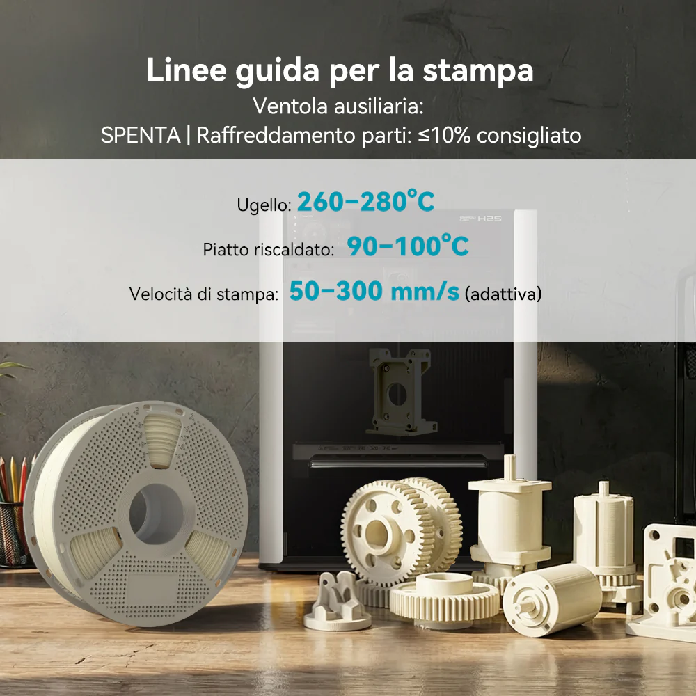 Filamento per Stampante 3D ABS-GF(ABS rinforzato con fibra di vetro) 1KG - Image 7