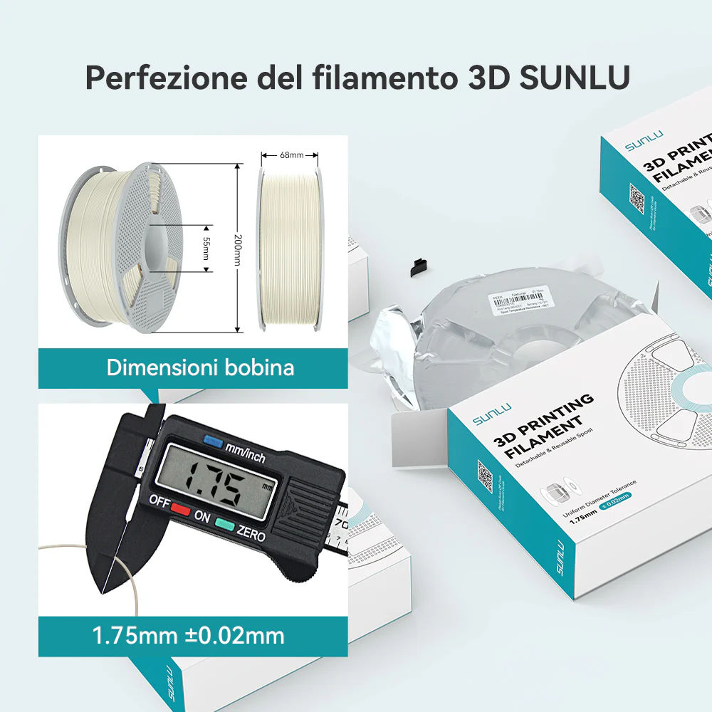Filamento per Stampante 3D ABS-GF(ABS rinforzato con fibra di vetro) 1KG - Image 8