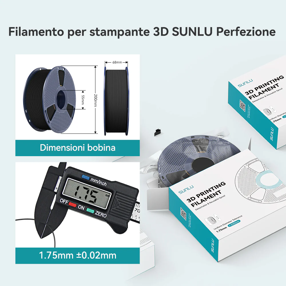 [MOQ: 3KG] Filamento per stampante 3D PETG opaco ad alta velocità 1KG, High Speed Matte PETG - Image 7