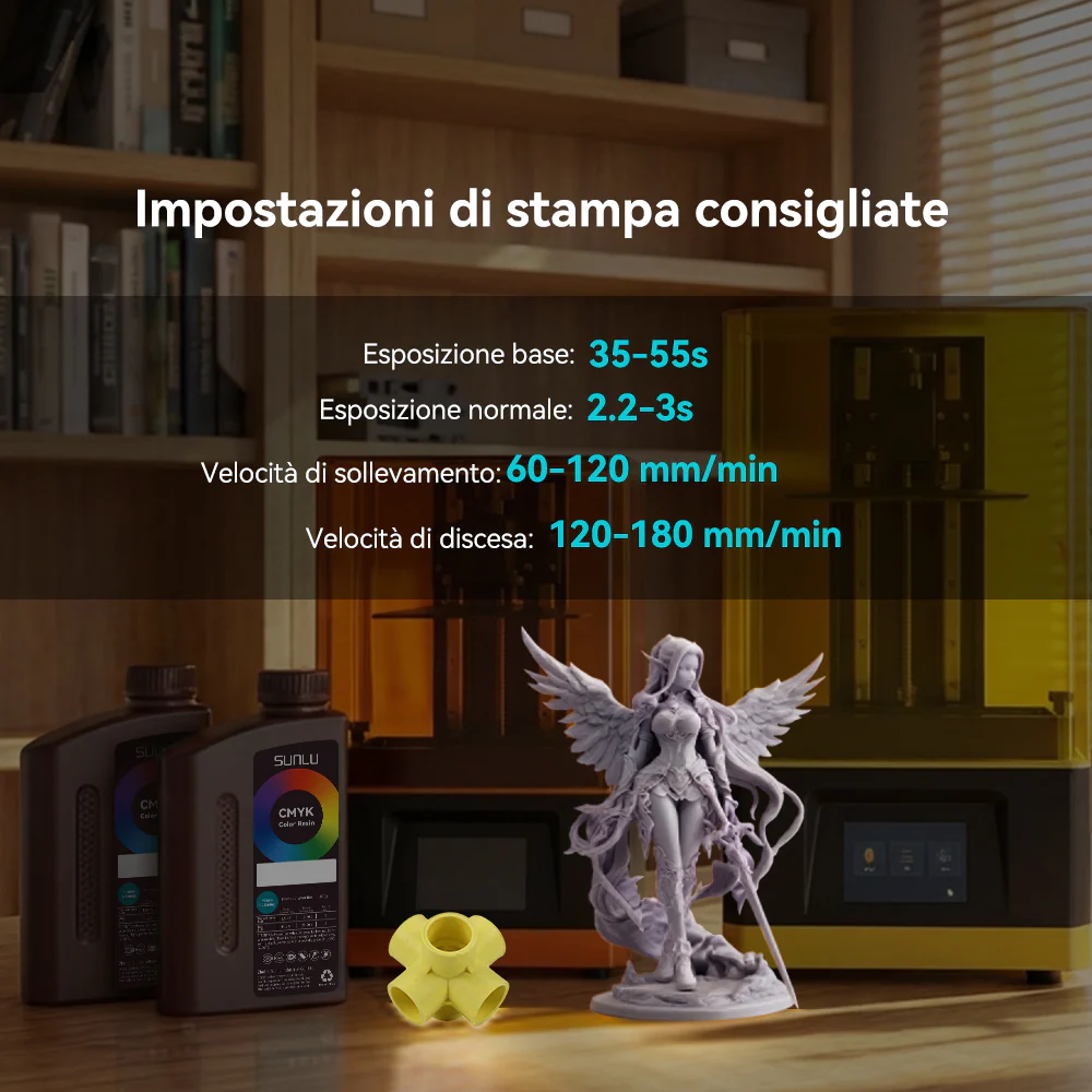 Kit Resina Simil-ABS CMYK+W (Set 5 colori-CMYK+Bianco) per Miscelazione Colori – Set da 5 Flaconi da 1000g - Image 8