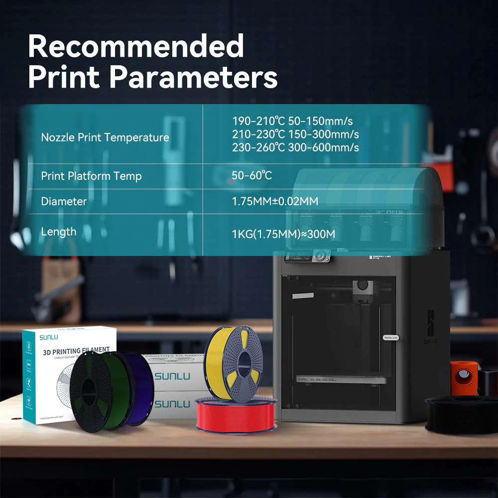 [MOQ: 3KG] Filamento per stampante 3D PLA+ ad alta velocità (High Speed PLA Plus), HSPLA+ 1 kg - Image 6