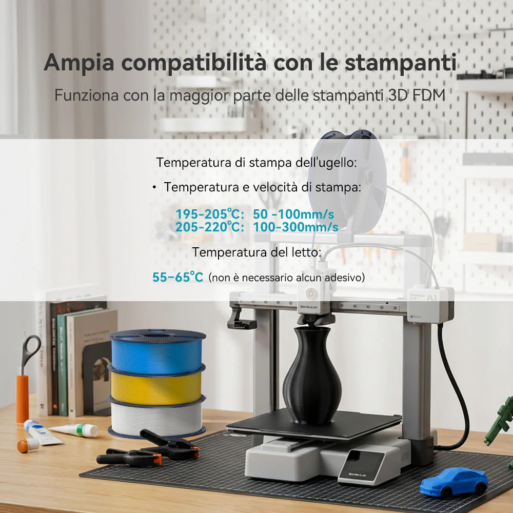 [MOQ: 6KG] PLA+ 2.0, PLA+ Aggiornato (PLA Plus), Filamento per Stampante 3D 1 kg - Image 6
