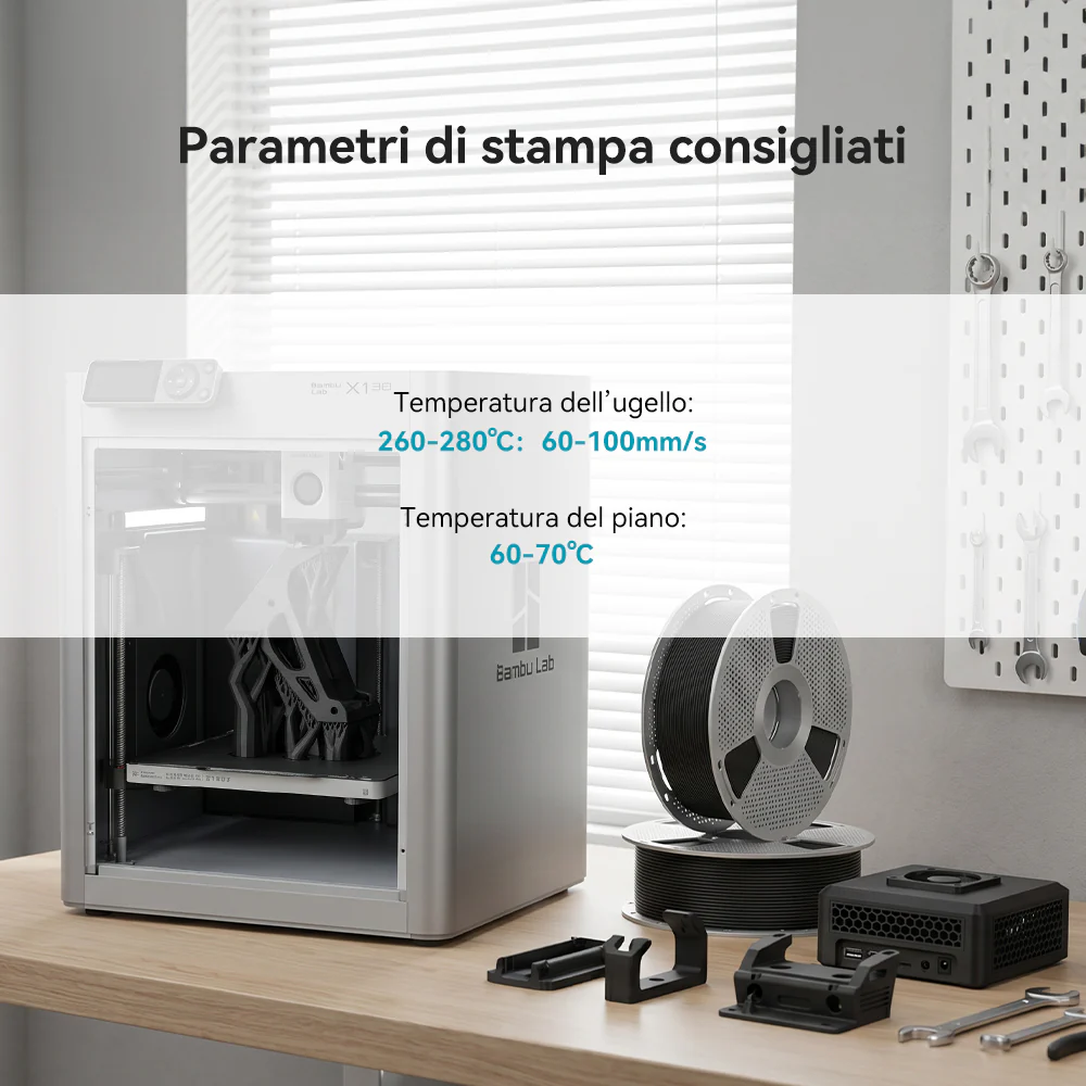 Filamento per stampante 3D in fibra di carbonio Nylon-12 (PA12-CF) 1 kg - Image 7