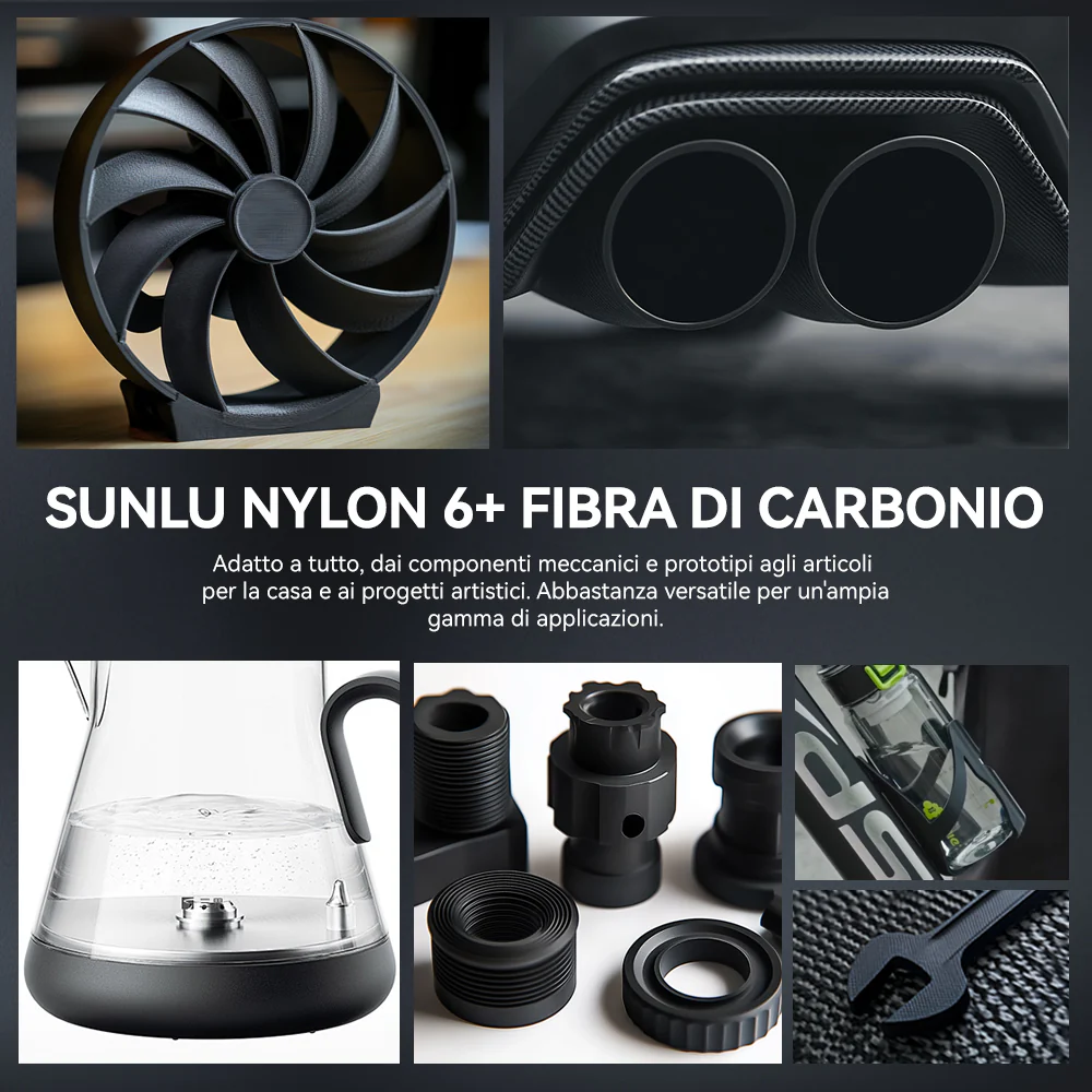 Filamento per stampante 3D in fibra di carbonio nylon-6 (PA6-CF) 1 kg - Image 11