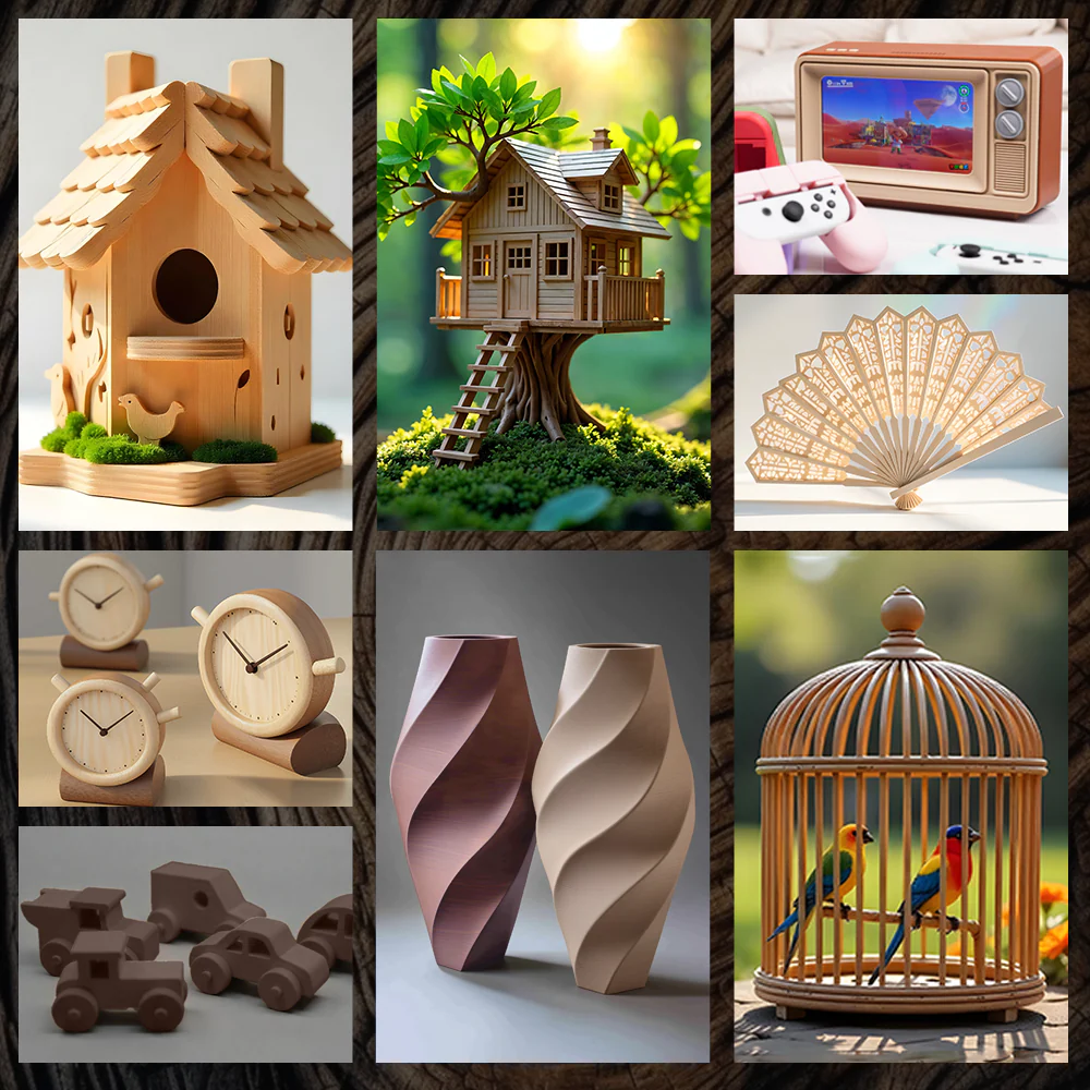 [MOQ: 3KG] PLA Wood, Filamento PLA Legno Ottimizzato per Stampante 3D - 1KG - Image 3