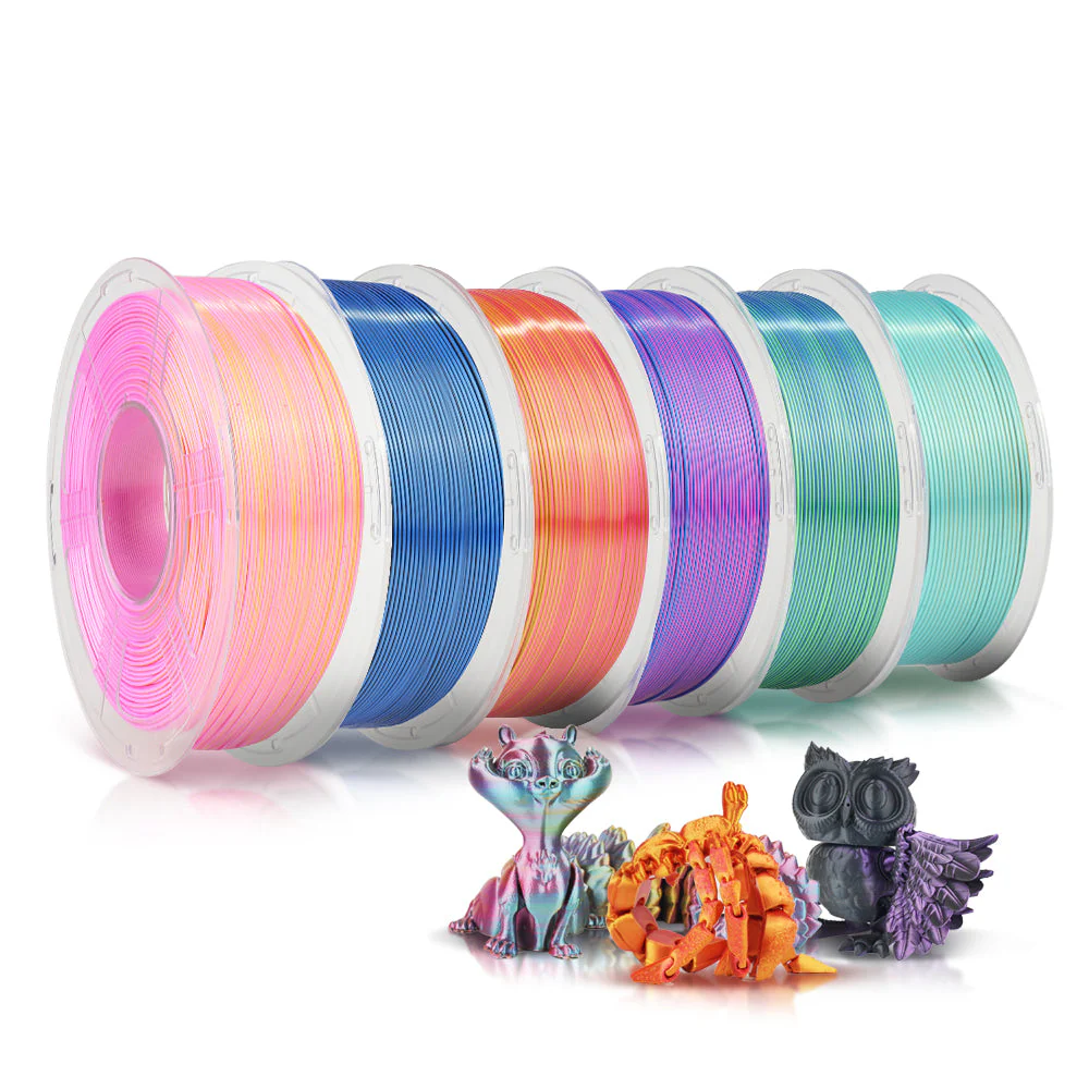 [MOQ: 3KG] Filamento in Seta Multicolore (bicolore, tricolore, quattro colori) per Stampante 3D, 1 kg - Image 38