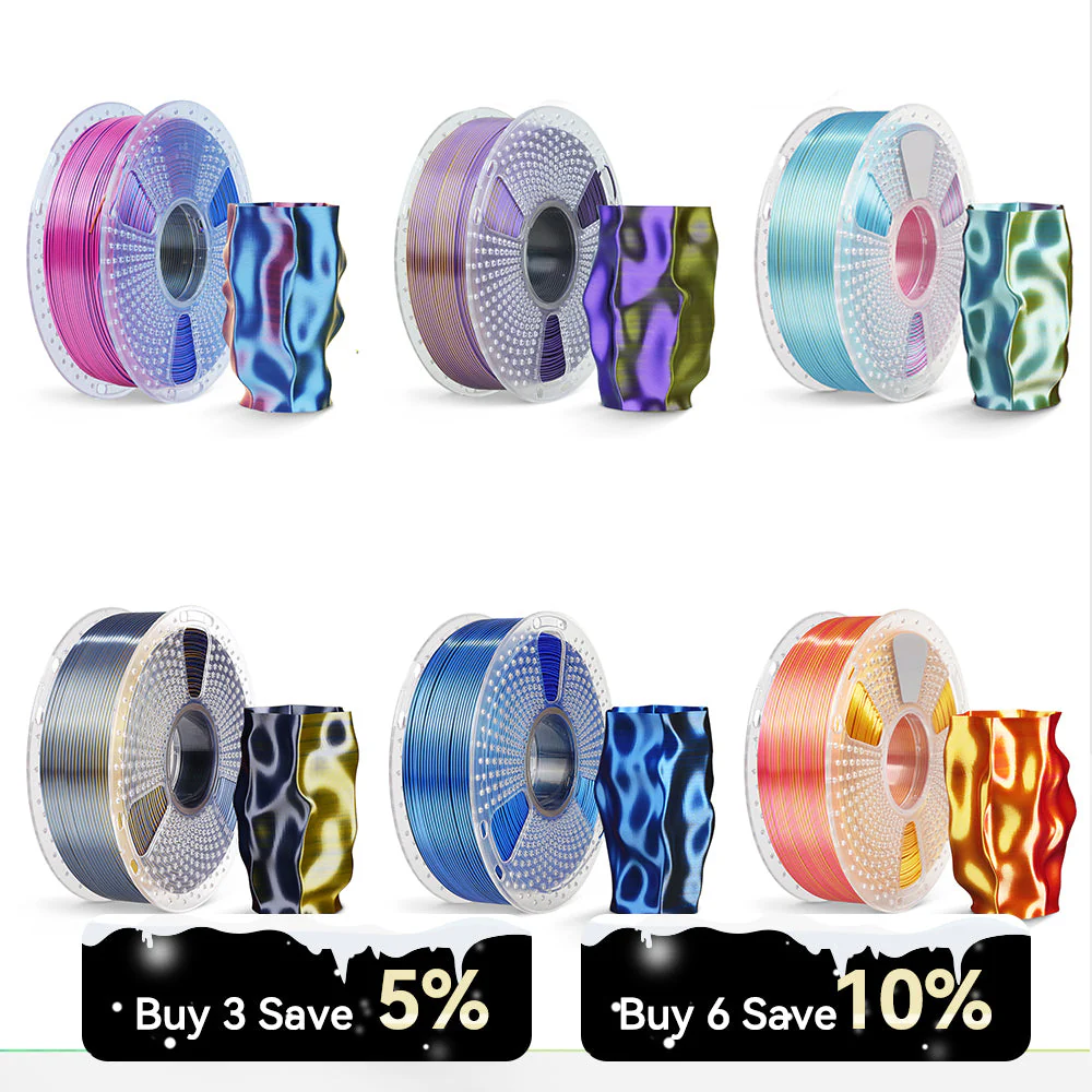 [MOQ: 3KG] Filamento in Seta Multicolore (bicolore, tricolore, quattro colori) per Stampante 3D, 1 kg - Image 56