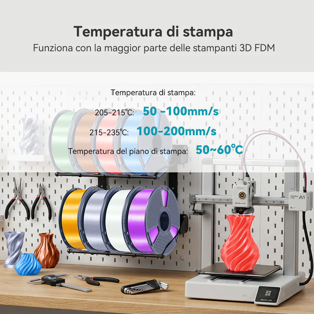 [MOQ: 3KG] Filamento per Stampante 3D SILK – 1KG - Image 7