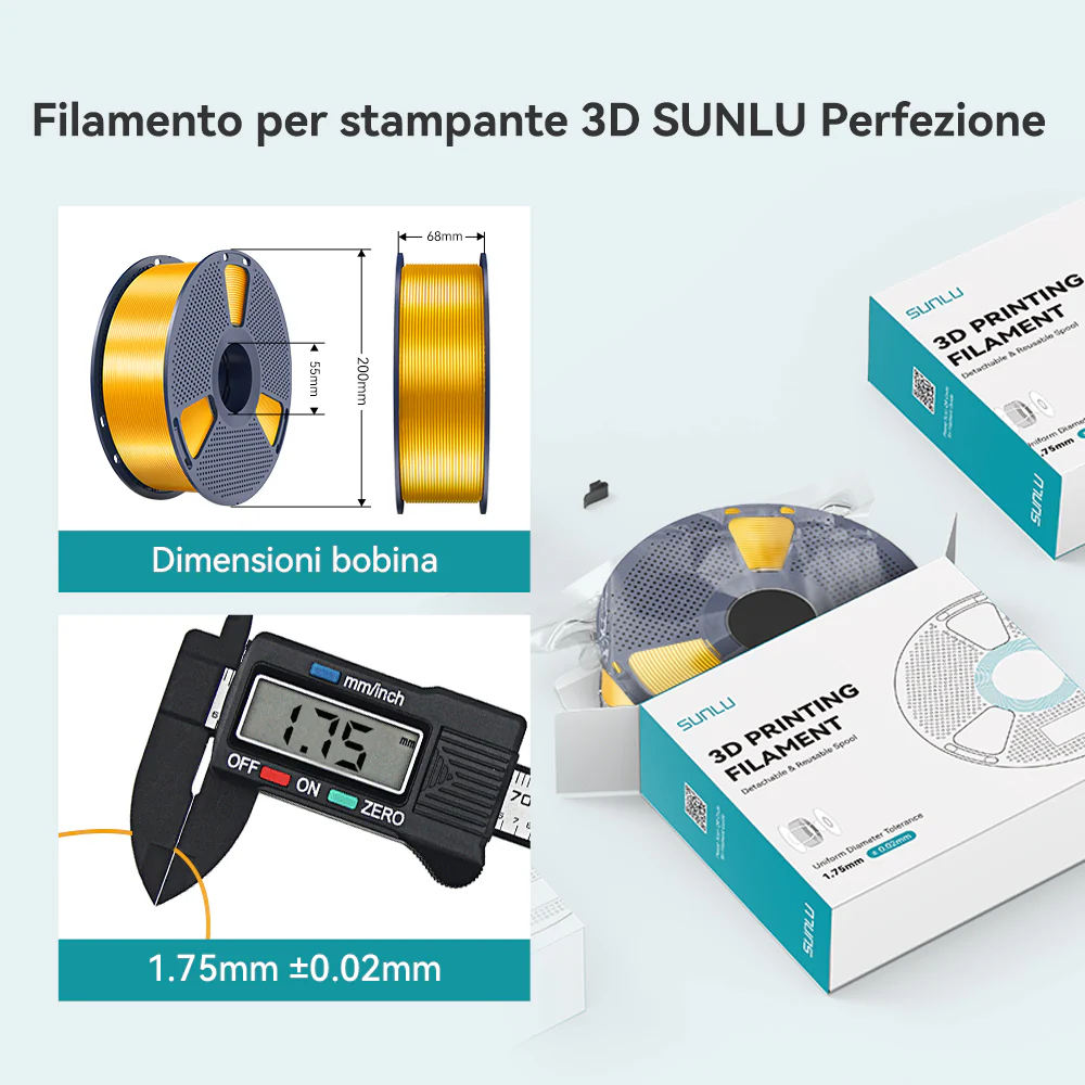 [MOQ: 3KG] Filamento per Stampante 3D SILK – 1KG - Image 8