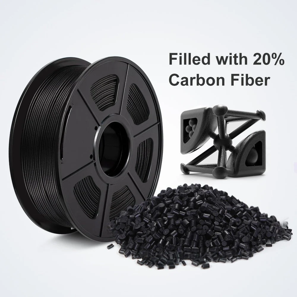 [MOQ: 3KG]Filamento per stampante 3D in fibra di carbonio PLA 1KG PLACF - Image 10