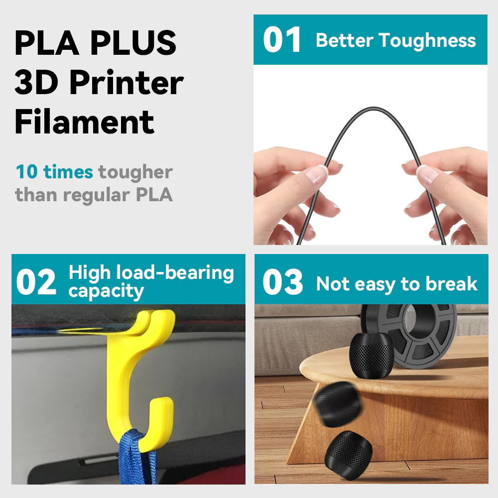 PLA+ (PLA Plus) 3KG Grande bobina di filamento per stampante 3D 3KG - Image 6