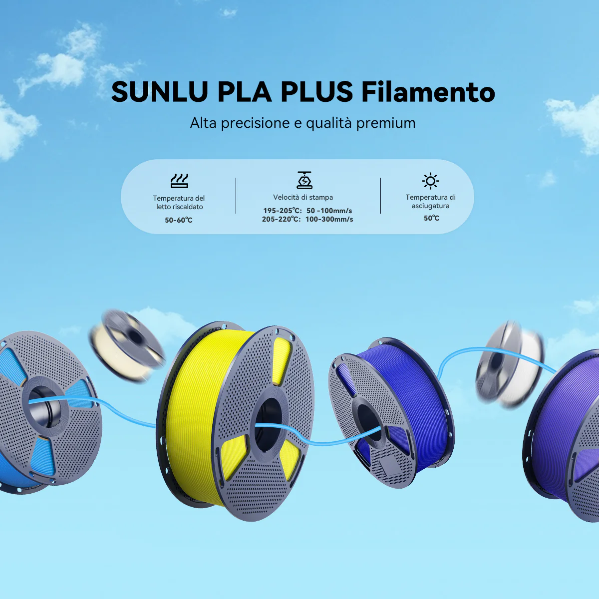 [MOQ: 6KG] Filamento PLA+ (PLA Plus) per Stampanti 3D, 1KG - Image 3