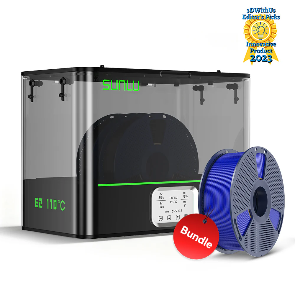 SUNLU FilaDryer E2, fino a 110℃, Asciugatura e ricottura Professionali, nato per i filamenti di stampa 3D tecnici - Image 32