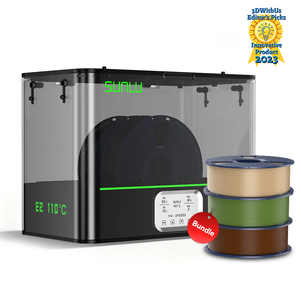 SUNLU FilaDryer E2, fino a 110℃, Asciugatura e ricottura Professionali, nato per i filamenti di stampa 3D tecnici - Image 34