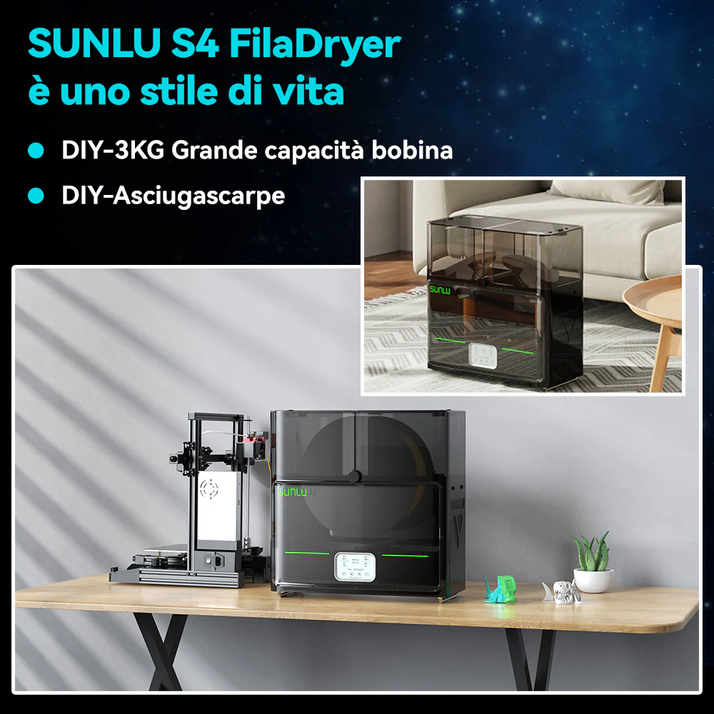 SUNLU FilaDryer S4, Bilanciamento di Temperatura e Alta Efficienza - Image 32
