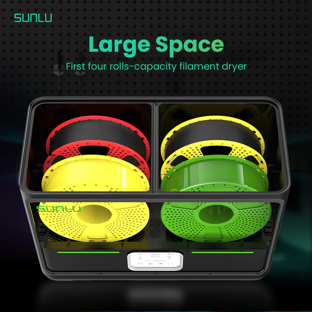 SUNLU FilaDryer S4, Bilanciamento di Temperatura e Alta Efficienza - Image 4