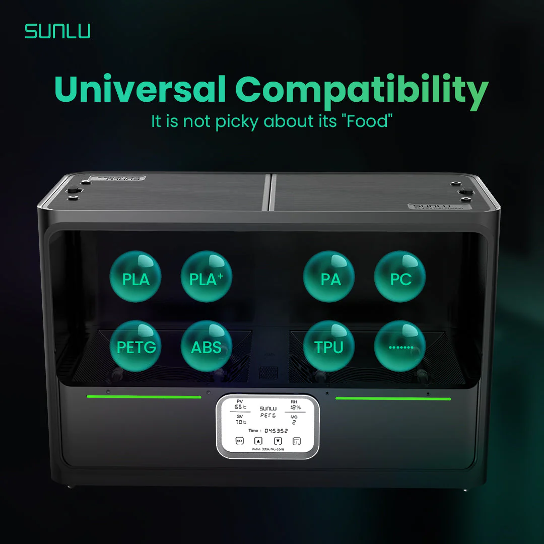 SUNLU FilaDryer S4, Bilanciamento di Temperatura e Alta Efficienza - Image 8