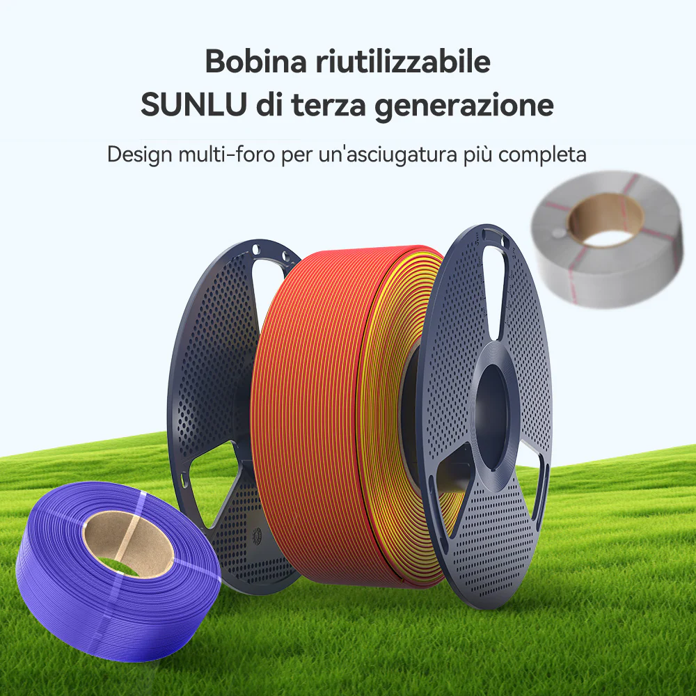 [MOQ: 3KG] SUNLU PLA Matte Dual-Color Filamento PLA opaco bicolore 1KG- Transizioni Bicolori Senza Soluzione di Continuità e Finitura Matte Morbida - Image 10