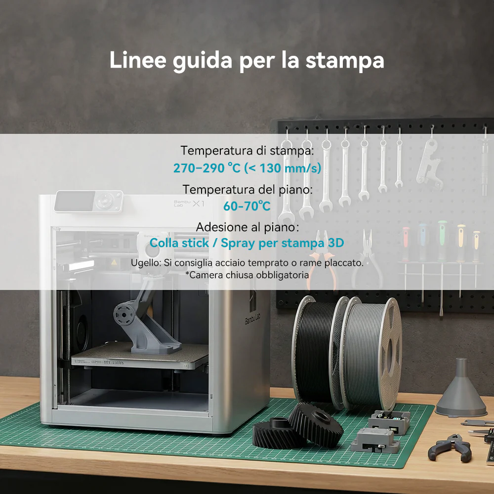 Filamento per stampante 3D in nylon-6 con fibra di vetro (PA6-GF) 1 kg - Image 7