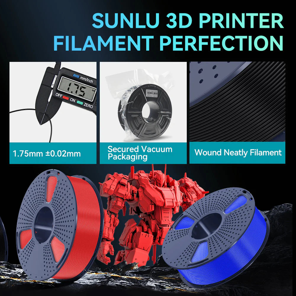 [MOQ: 3KG] SUNLU Refill Filament, Filamento di Ricarica PLA+ e PLA+ 2.0 e PETG - Compatibile con Bobina Riutilizzabile SUNLU 3a Generazione 2025 e Bobina Bambu - 1KG Filamento 1.75mm - Image 7