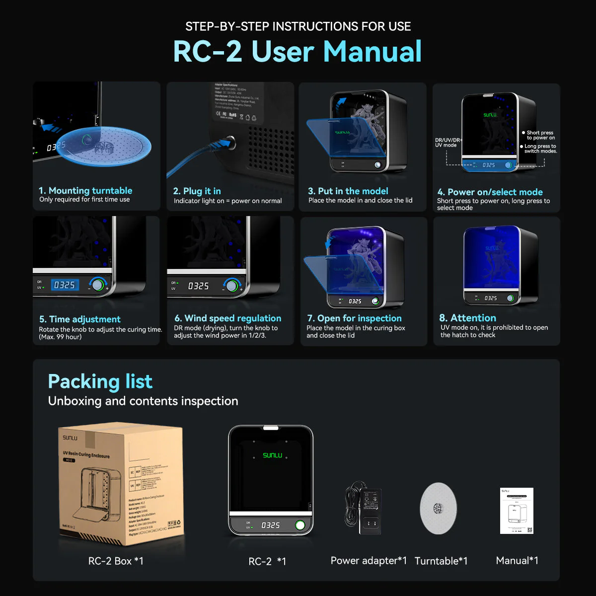 SUNLU Box di polimerizzazione della resina UV RC-2 (seconda generazione) - Image 10